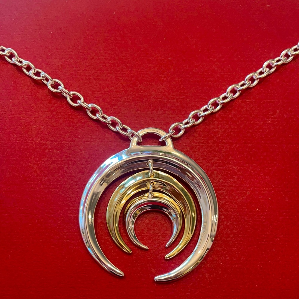 RLM Soho Two Tone Crescent Necklace